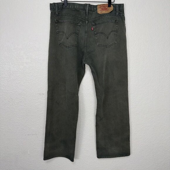 Vintage Levis 501 Jeans 38x30 Green Levi’s USA 90's Iconic Button Fly Casual - Picture 1 of 13